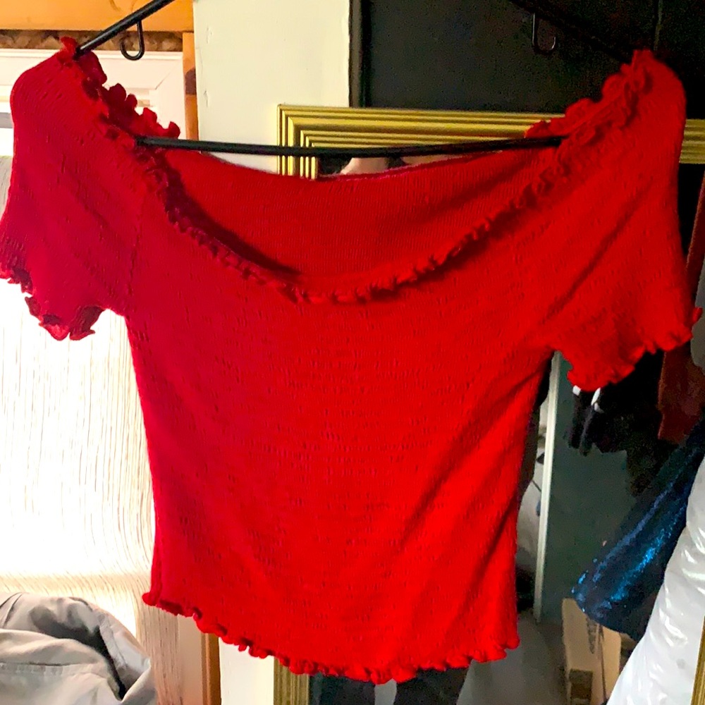 Off shoulder crop top